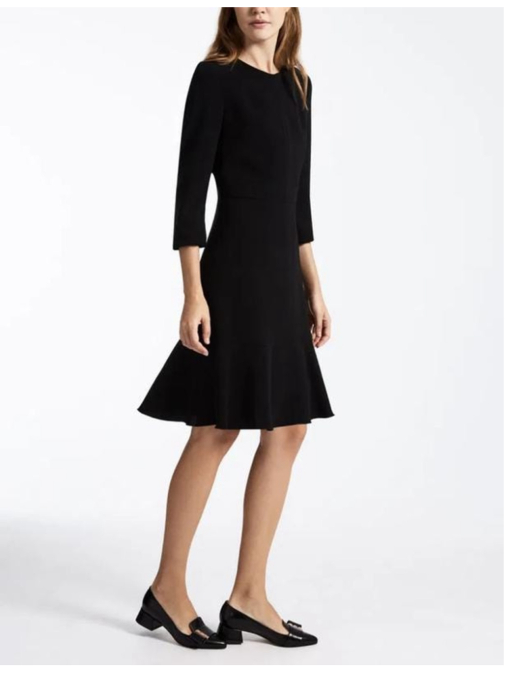 Max Mara Studio Black Dress – Minimalist Elegant Flare Hem